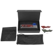Nóż grawitacyjny Reate EXO-M OTF Gravity Drop Point Bead Blasted Titanium/Damascus Red-Black G10, Satin Elmax