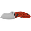 Kubey Knife Monsterdog Black/Red G10, Damascus by Dmitry Osarenko (KU337G)