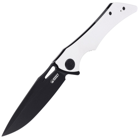 Kubey Raven KB245F Knife Ivory G10, Dark Stonewashed AUS-10 by Jelly Jerry