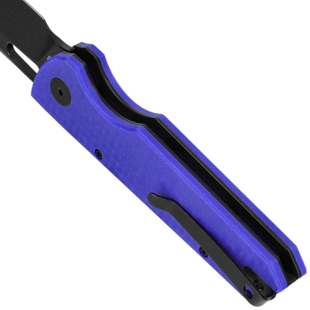 Nóż składany Bestechman Guardian Blue G10 w/ Carbon Fiber Pattern, Black PVD D2 (BMK11G)