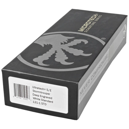 Microtech Ultratech S/E OTF Knife Storm Trooper Signature White Aluminum, White M390 by Tony Marfione (121-1STD)