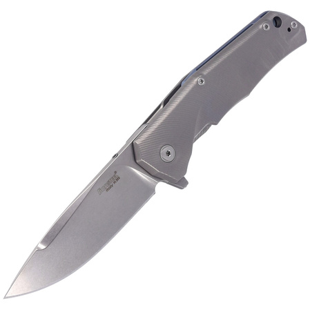 Nóż składany LionSteel T.R.E. Grey Titanium/Blue Ti, Stonewashed M390 by Molletta (TRE BL)