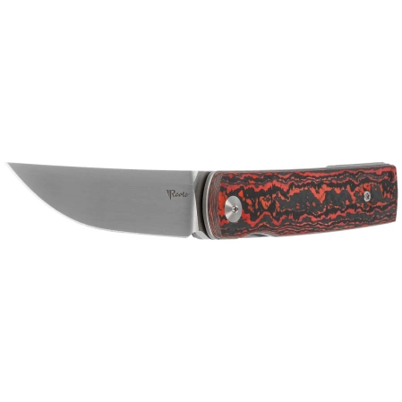 Reate Bushido Knife Titanium/Lava Flow Fat Carbon, Hand Satin M390