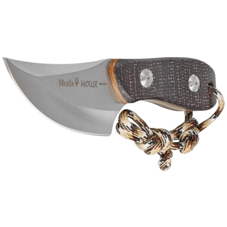Muela Mouse-7M Brown Jute Micarta, Satin 14C28N Knife
