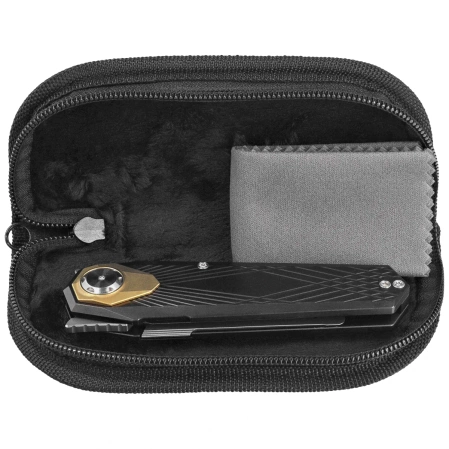 Nóż składany Remette RT-Infinite Power Black Titanium, Hand Grinding Pearlescent M390 (RTIP-A)