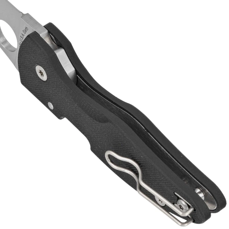 Nóż składany Spyderco MicroJimbo Black G10, Satin CPM S30V Plain by Michael Janich (C264GP)