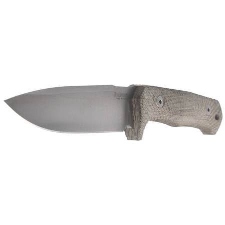 LionSteel Tactical Knife Green Canvas Micarta, Satin Niolox by Molletta (T5 CVG)