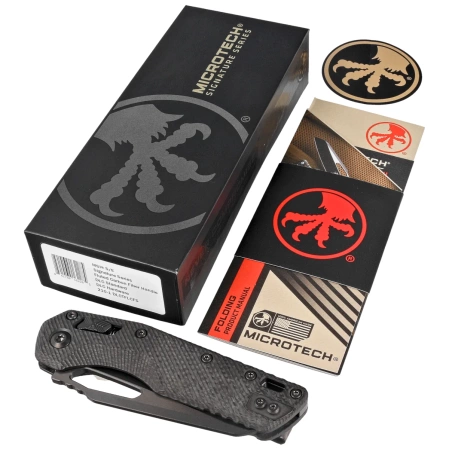 Nóż składany Microtech MSI S/E Signature Fluted Carbon Fiber, Shadow DLC M390MK by Tony Marfione (210-1DLCTFLCFS)