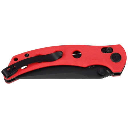 Nóż składany Kubey Hound Red G10, Blackwashed 14C28N by Maksim Tkachuk (KU172E)