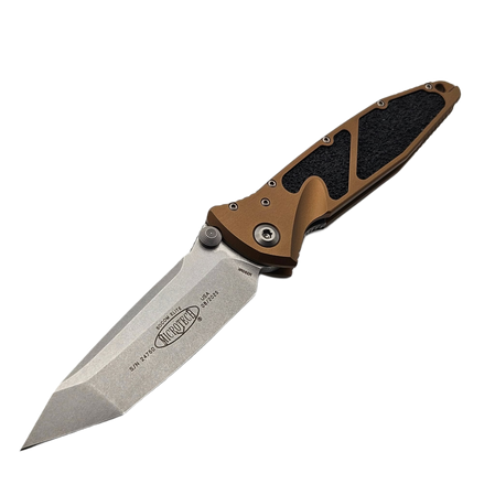 Microtech Socom Elite T/E-M Knife Tan Aluminium, Stonewashed M390MK by Tony Marfione (161-10TA)