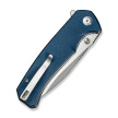 Sencut Skarnax Knife Blue Canvas Micarta, Satin 9Cr18MoV (S24025-3)