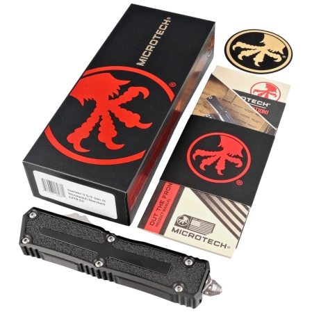 Microtech Scarab II Gen III S/E OTF Knife Black Aluminum, Stonewashed M390MK by Tony Marfione (1278-10)