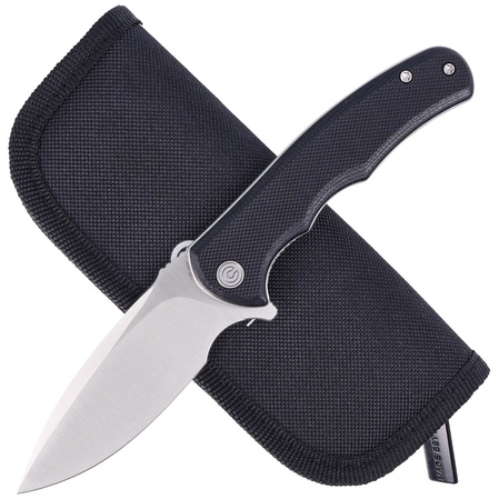 Civivi Mini Praxis Knife Black G10, Satin D2 (C18026C-2)
