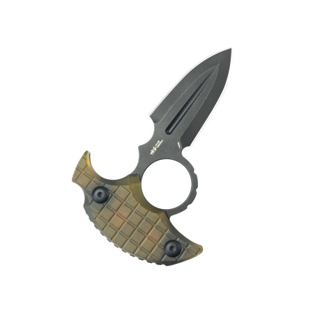 Kubey Cavy Pushdagger Yellow Ultem, Blackwashed 14C28N by MUZI Design (KU403E)