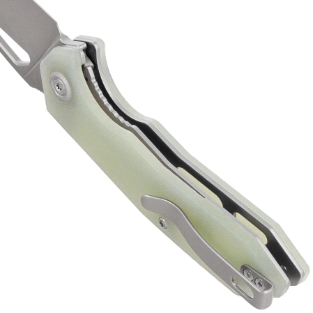 Nóż składany Kubey Coeus KU122V Jade G10, Stonewashed 14C28N