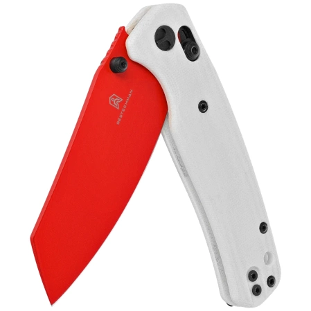 Nóż składany Bestechman Cicada's Wing White G10, Red 10Cr15MoV (BMK06G)