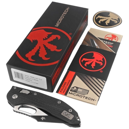Nóż składany Microtech Stitch S/E Fluted Black G10, Black / Satin M390MK by Sebastijan Berenji and Tony Marfione (169RL-1FLGTBK)
