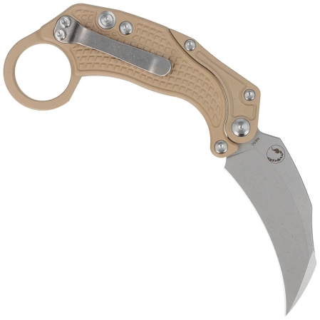 Reate Knife EXO-K Gravity Karambit Tan Aluminium, Stonewashed N690