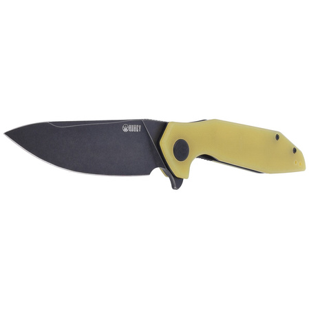Nóż składany Kubey Nova Yellow G10, Black Stonewashed D2 (KU117C)