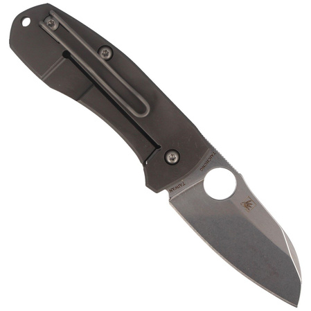 Nóż składany Spyderco Techno 2 Gray Titanium, Stonewashed CTS XHP by Marcin Slysz (C158TIP2)