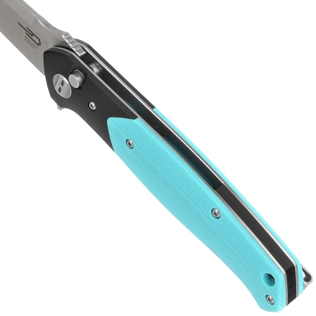 Nóż składany Bestech Swordfish Black/Light Blue G10, Satin 14C28N (BG62F)