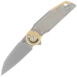 Fox Metamorphosis Green Micarta Knife, Acid Stonewashed M390 (FX-556-B4)
