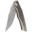 Nóż składany Bestech Togatta Light Bronze Titanium/Damascus Copper Carbon Fiber, Satin M390 by Koens Craft (BT2102G)