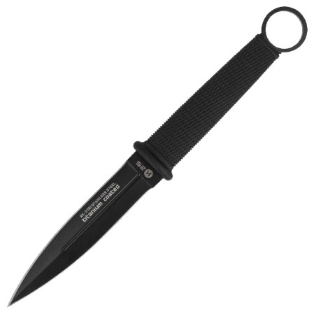 Nóż K25 Botero Dagger Black Rubber, Black Titanium 7Cr17Mov (31892)