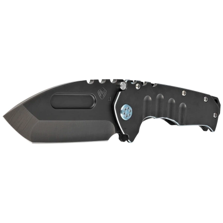 Nóż składany Medford Praetorian T Tanto Black PVD Titanium w/Teal Pinstriping, Teal HW/Clip, Black PVD 3V by Greg Medford