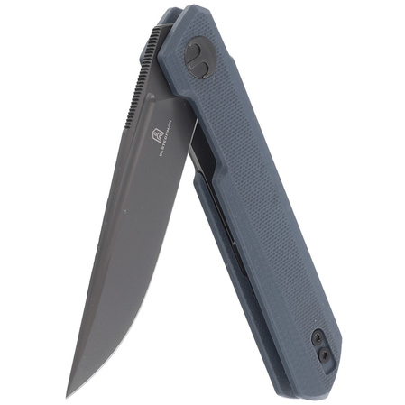 Bestechman Knife Mini Dundee Grey G10, Grey DLC D2 by Ostap Hel (BMK03F)