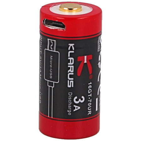 Battery Klarus 16340 / 700mAh, 3.7V (16GT-70UR)