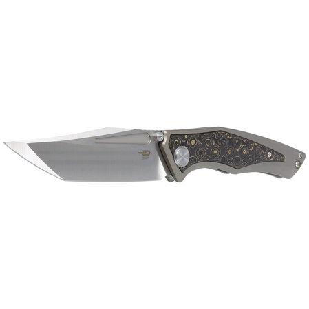 Bestech Togatta Light Bronze Titanium/Damascus Copper Carbon Fiber, Satin M390 by Koens Craft Knife (BT2102G)