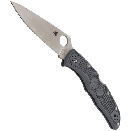 Spyderco Endura 4 FRN Gray Full Flat Plain Knife (C10FPGY)