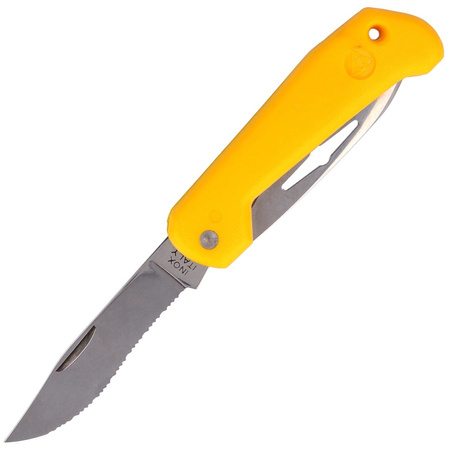 Nóż składany żeglarski MAC Marine B91/5 Yellow PP, Mirror W 1.4028 (MC B915.Y)