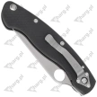 Spyderco Military Model G-10 Black PlainEdge Knife (C36GPE)