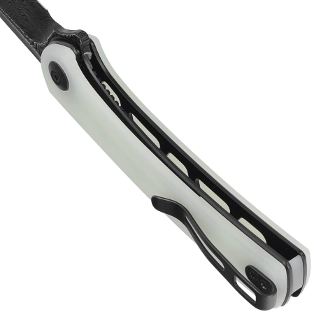 Civivi Mini Asticus Natural G10, Black Hand Rubbed Damascus knife (C19026B-DS1)