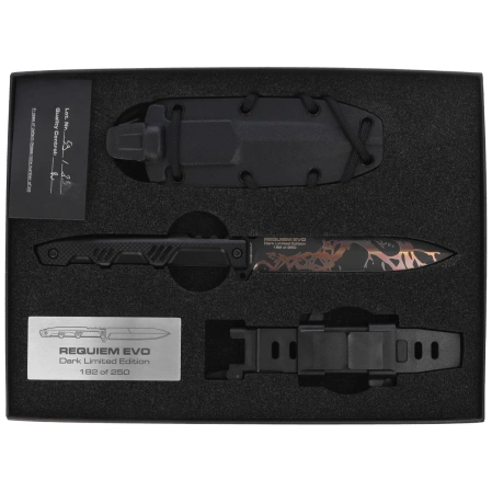 Nóż Extrema Ratio Requiem Evo Dark LE No 182/250 Black G10, Burnishing MagnaCut (04.1000.0475/MGC/BLK-BLK)