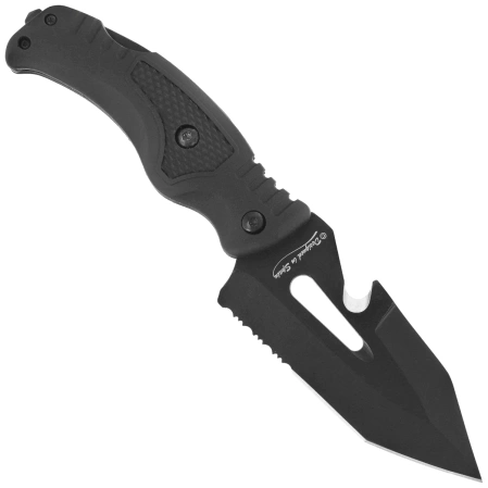 Nóż skladany Martinez Albainox 2-in-1 Tactical Black Rubberized Fiber, Black 3Cr13Mov  (32316)