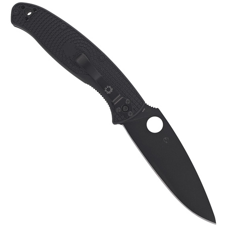Spyderco Resilience Lightweight, Black Blade Plain 8Cr13MoV Folding Knife (C142PBBK)