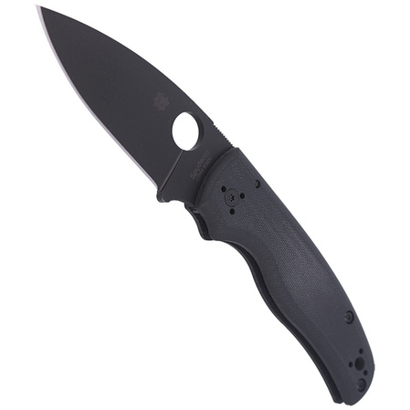 Spyderco Shaman Knife Black G10, Black DLC CPM S30V by Sal Glesser (C229GPBK)