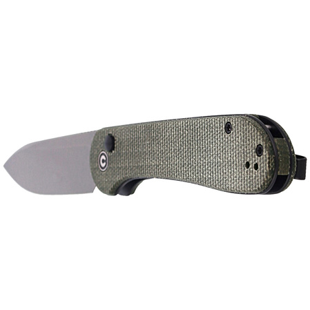Nóż CIVIVI Button Lock Elementum Dark Green Micarta, Gray Stonewashed (C2103C)
