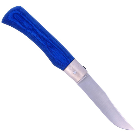 Antonini Old Bear Laminated Blue Wood, Satin Stainless knife (9307/21_MBK)