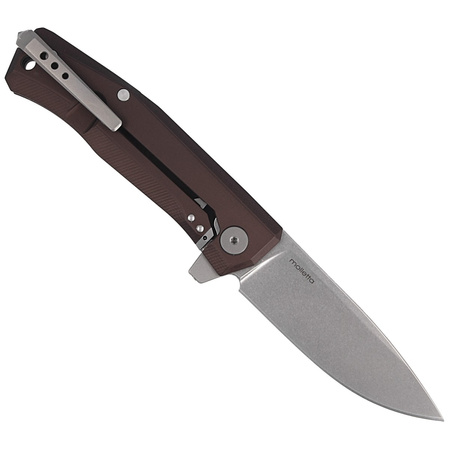 LionSteel Myto Knife Earth Brown Aluminum, Stonewashed M390 by Molletta (MT01A ES)