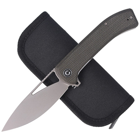 CIVIVI Riffle Dark Green Micarta, Gray Stonewashed (C2024C)