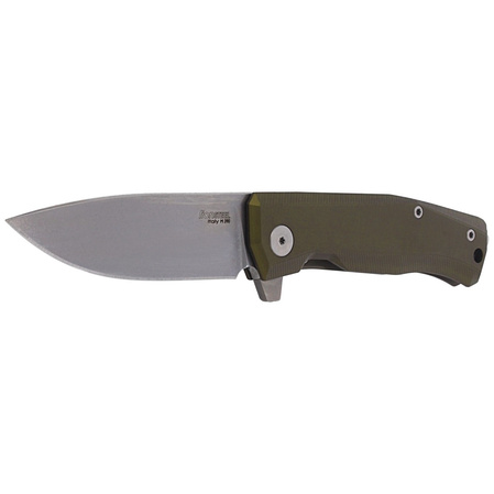 Nóż składany LionSteel Myto Green Aluminium, StoneWashed M390 by Molletta (MT01A GS)