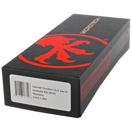 Nóż automatyczny OTF Microtech Combat Troodon Gen III D/E Cerakote RAL-8000 Aluminium, Cerakote RAL-8000 M390MK by Tony Marfione (1142-1CRA)