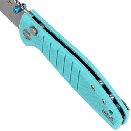 Bestechman Goodboy Jr. Knife Light Blue G10, Satin/Stonewashed D2 by Keanu Alfaro (BMK10B)