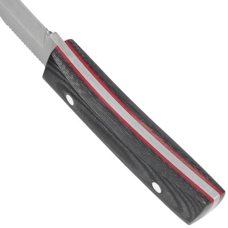 Nóż Muela BWE-8M Black Blue Canvas Micarta, Satin X50CrMoV15