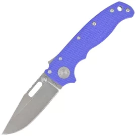 Demko AD20.5 CP Knife Blue #2 G10, Stonewashed CPM 20CV by Andrew Demko (AD20.5-20CV-BLUE 2 G10-CP)