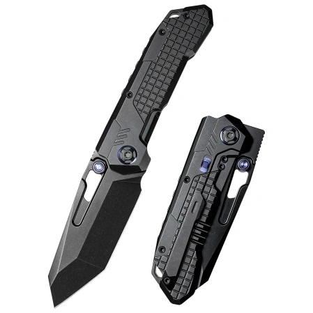 Remette RT-Cool Leopard Knife Black Titanium, Plating Black Stonewashed M390 (RTKS-B)